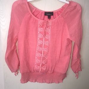 Girls Pink Long sleeve Top